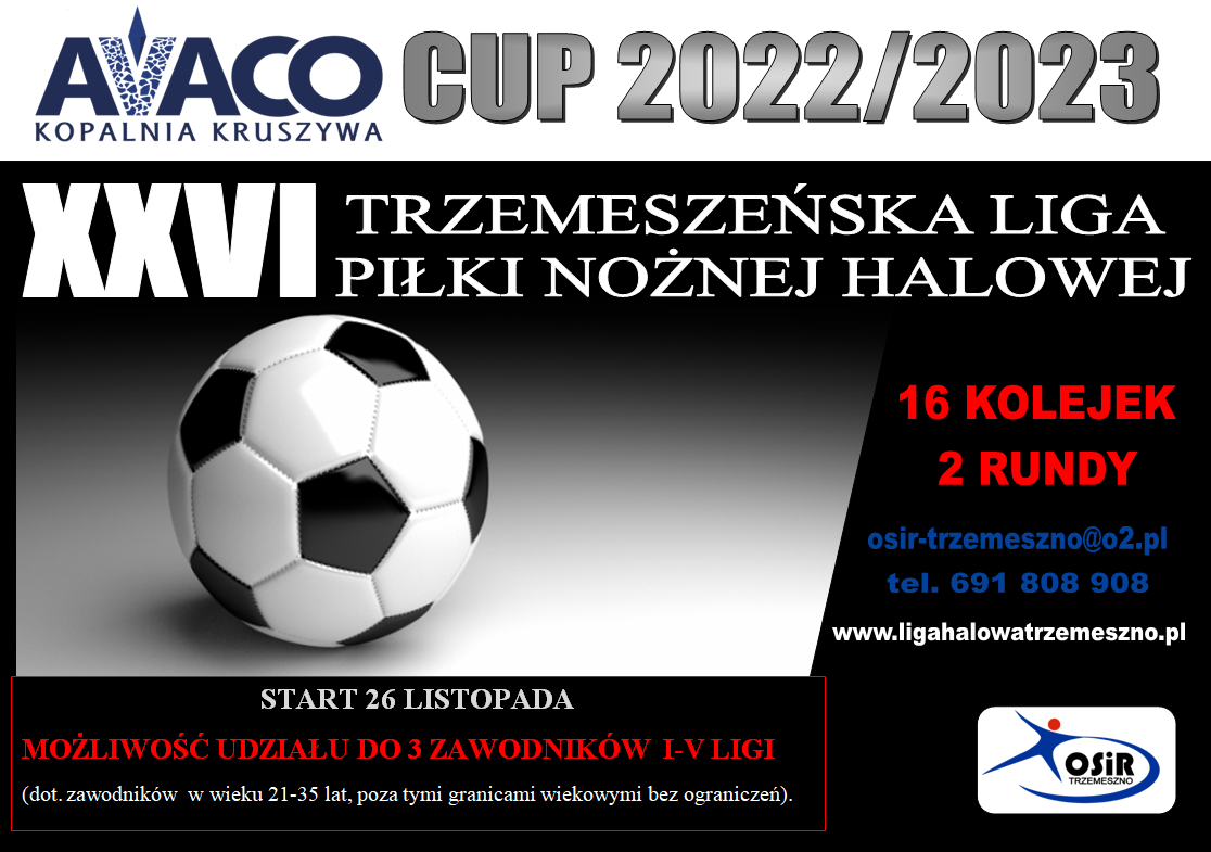 XXVI TLPNH AVACO CUP 2022/2023 @ HALA OSIR UL. PIASTOWSKA 11