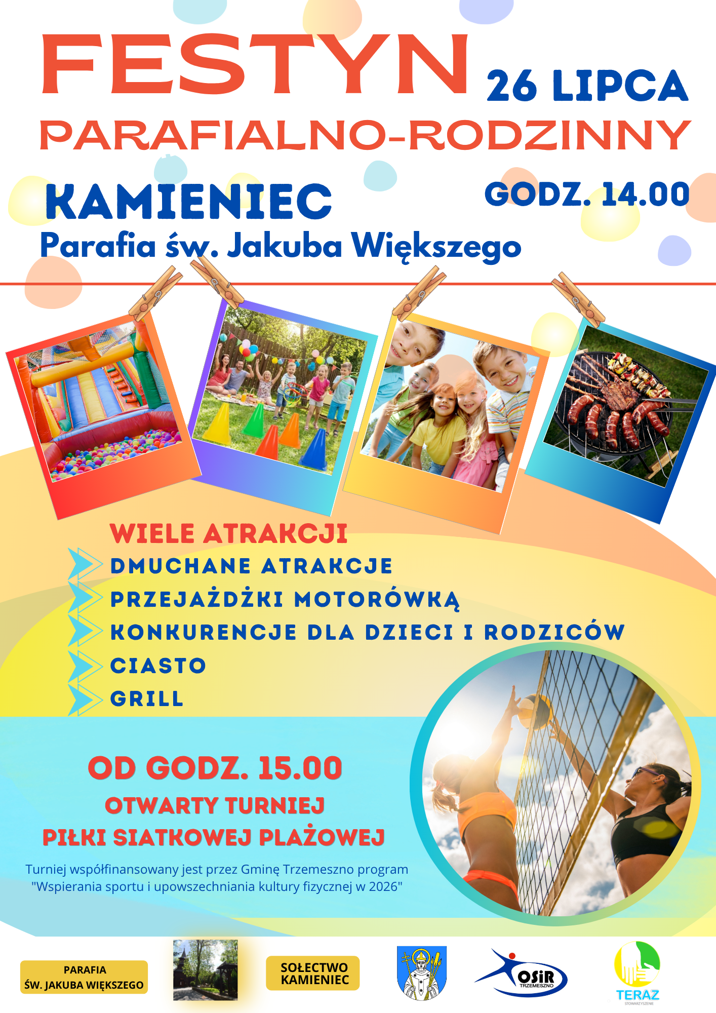 FESTYN RODZINNY - TURNIEJ PIŁKI SIATKOWEJ PLAŻOWEJ @ KAMIENIEC PLAŻA